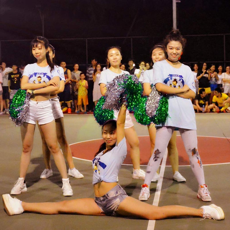 baotongle 12 PCS Cheerleading Squad Spirited Fun Poms Pompoms Cheer Costume Accessory for Party Dance Sports (Greens) - Image 4